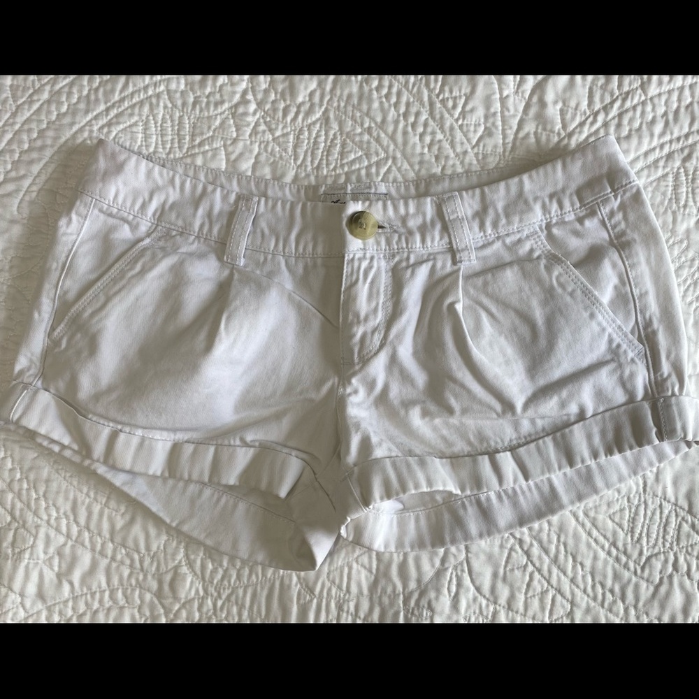 White chino shorts